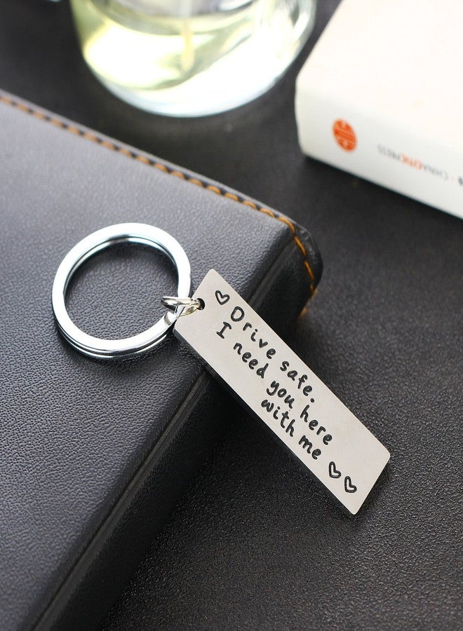 YEEQIN Boyfriend Gifts Drive Safe Keychain I Need You Here With Me Trucker Husband Gift Dad Gift Valentines day - Image 3