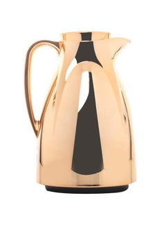 Valk Valk Vacuum Flask with Double Wall Glass (1 Liter) | Wide Mouth with Anti-Leakage Cap Double Walled Travel Mug | Liter Gold Color  - Image 4