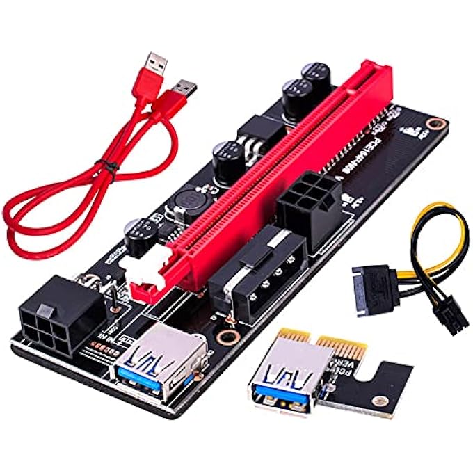 rayihni EXTENSION CORD, 009S USB 3.0 PCI-E GRAPHICS CARD EXTENSION CORD ADAPTER CABLE PCIE EXTENSION CABLE ADAPTER CARD - Image 1