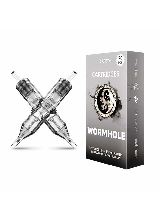 Wormhole Tattoo إبر خرطوشة، إبر وشم 5RL 20 قطعة إبر خرطوشة وشم قابلة للتصرف، إبر دائرية لآلة الوشم، مستلزمات الوشم 1205RL - Image 1