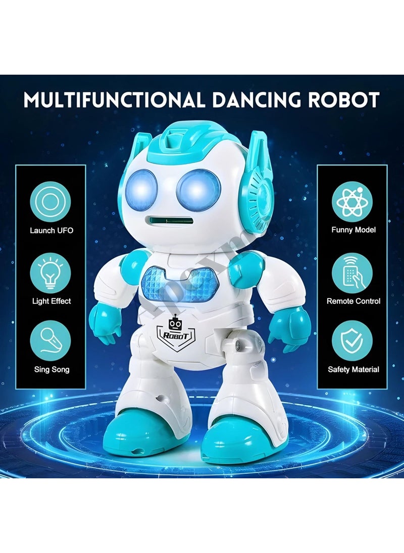 Apexma - Remote Control Disc Throwing Robot with Sound - Fun Musical Disc Throwing Robot - Image 1