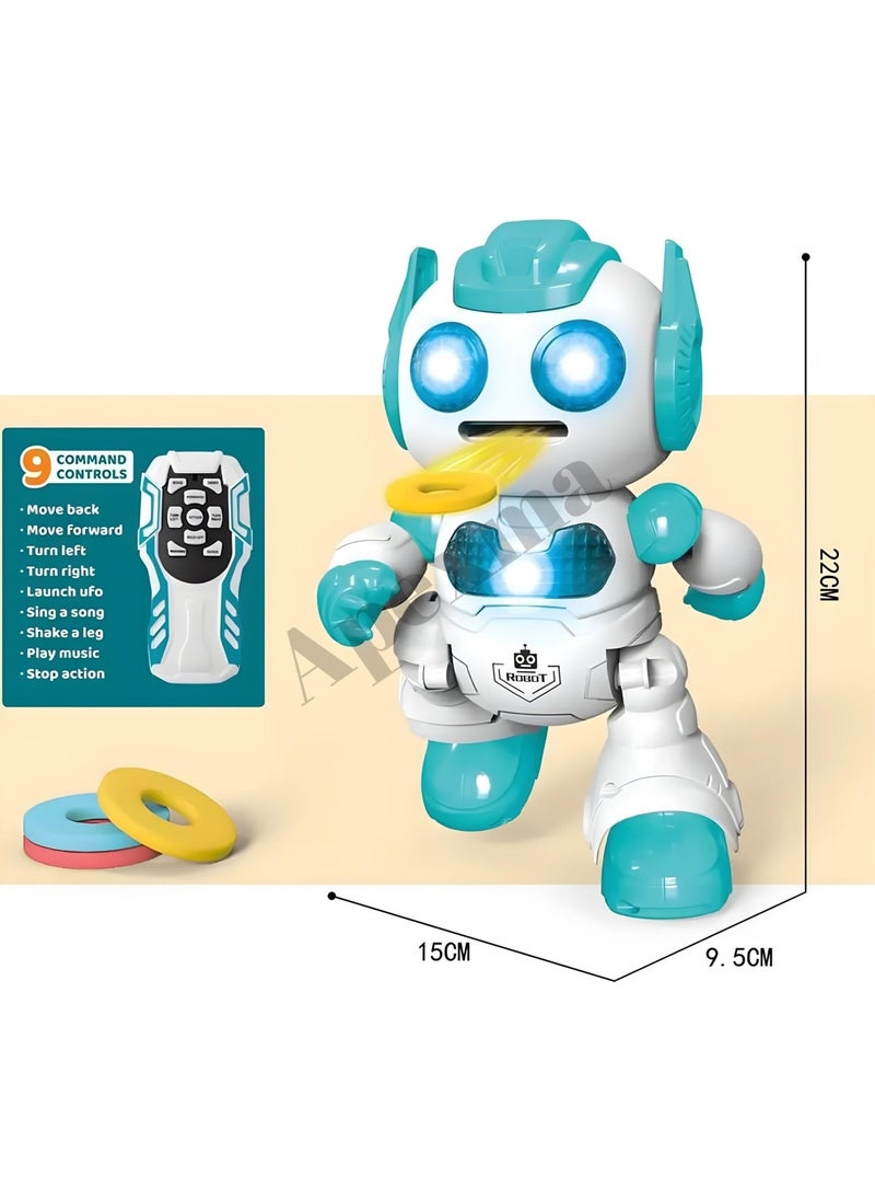 Apexma - Remote Control Disc Throwing Robot with Sound - Fun Musical Disc Throwing Robot - Image 1