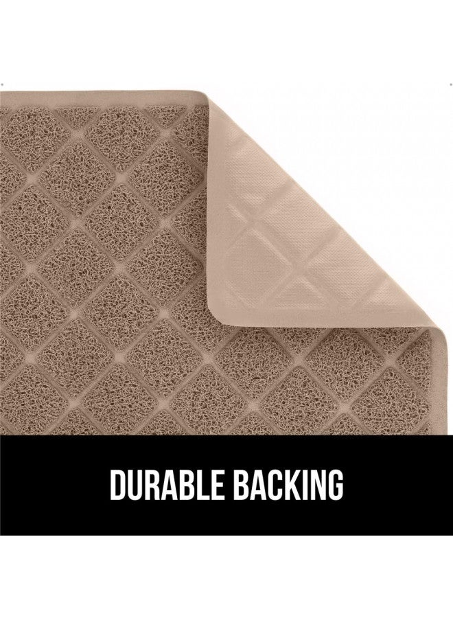 Gorilla Grip The Original Gorilla Grip 100% Waterproof Cat Litter Box Trapping Mat, Easy Clean, Textured Backing, Traps Mess for Cleaner Floors, Less Waste, Stays in Place for Cats, Soft on Paws, 40x28 Beige - Image 4