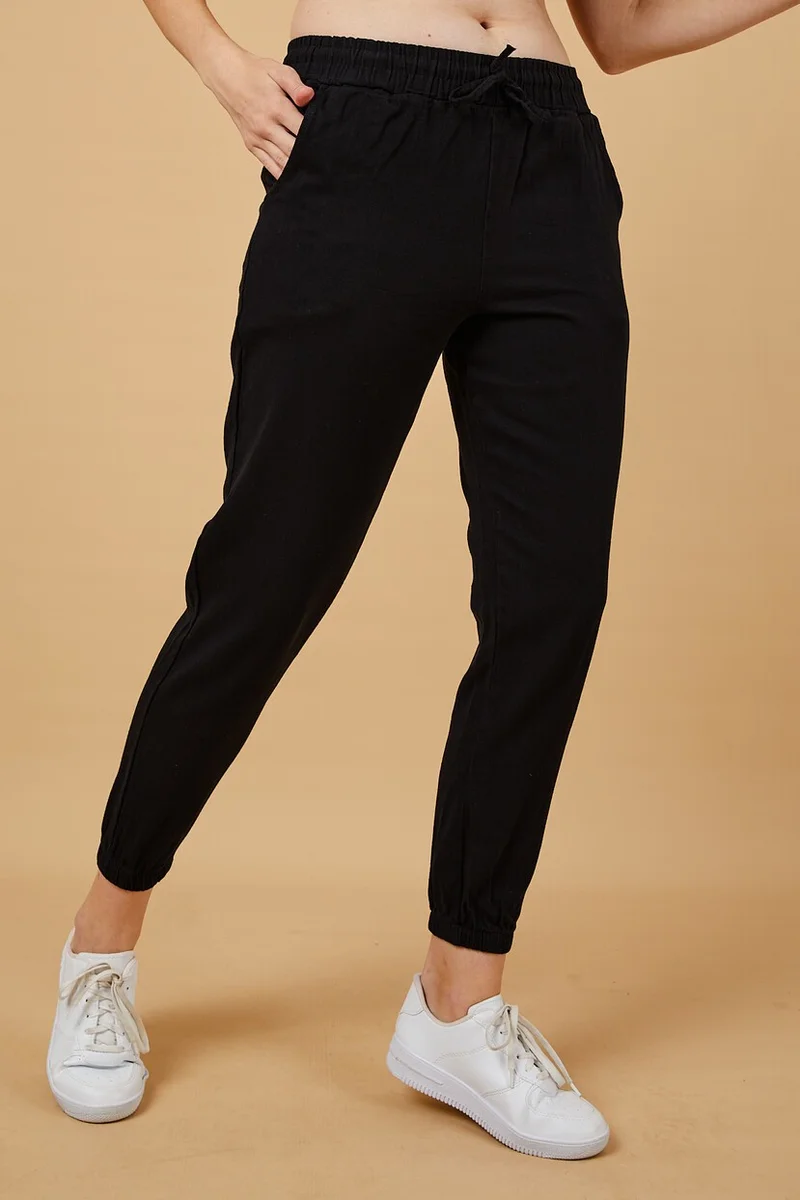 توينتي3 Women's Elastic Waist and Leg Sweatpants