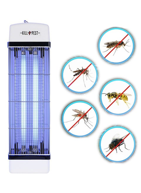 Bug Zapper with 2 Light Bulbs, Flying Insects Killer with 2*10W UV Light & 3800V Electric Shoc,Mosquitos & Flys Trap-Indoor & Outdoor Use, Eliminate Flying Insects  50*20*12.5cm