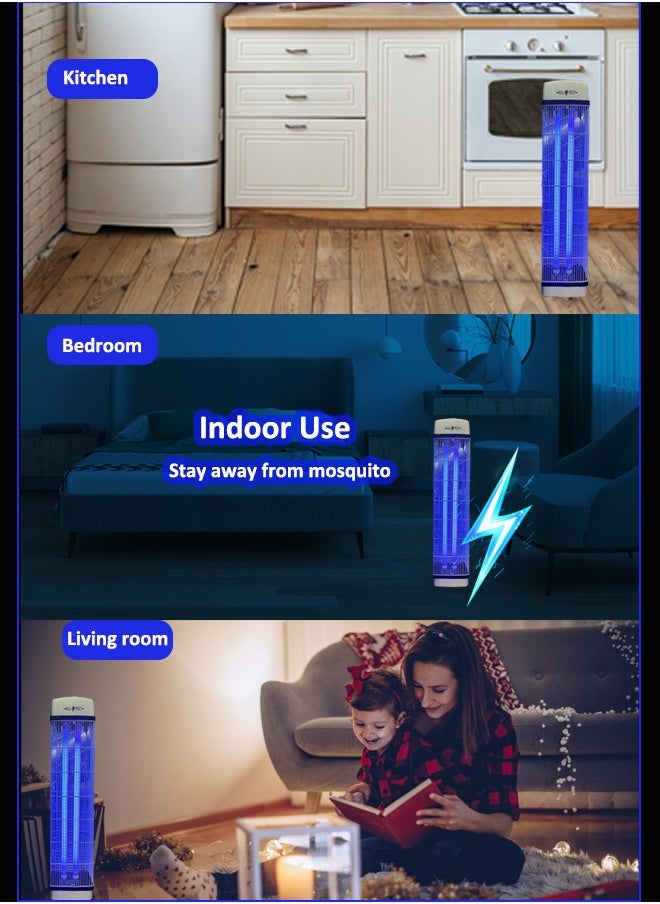 Laravel - Bug Zapper with 2 Light Bulbs, Flying Insects Killer with 2*10W UV Light & 3800V Electric Shoc,Mosquitos & Flys Trap-Indoor & Outdoor Use, Eliminate Flying Insects  50*20*12.5cm - Image 1