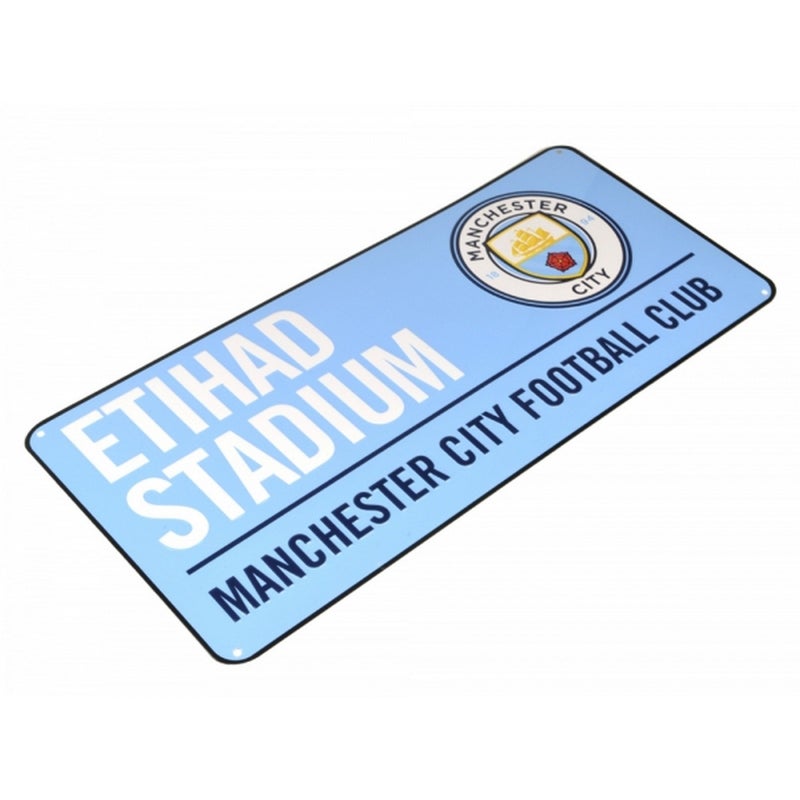 Manchester City FC Manchester City FC Unisex Official Colour Street Sign MultiColour One Size UK 