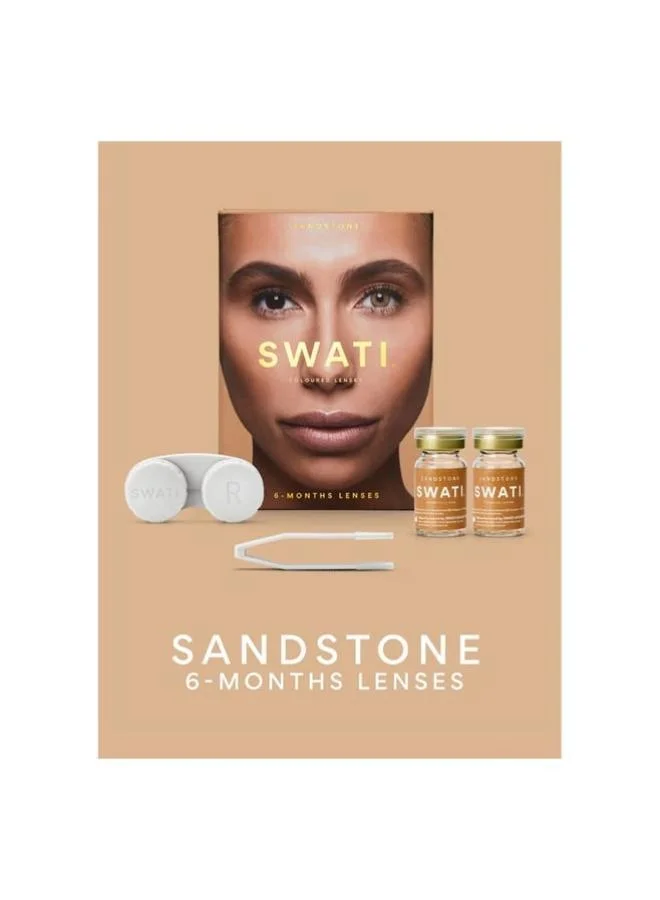 swati Cosmetics Coloured Contact Lenses  Sandstone 6 Months