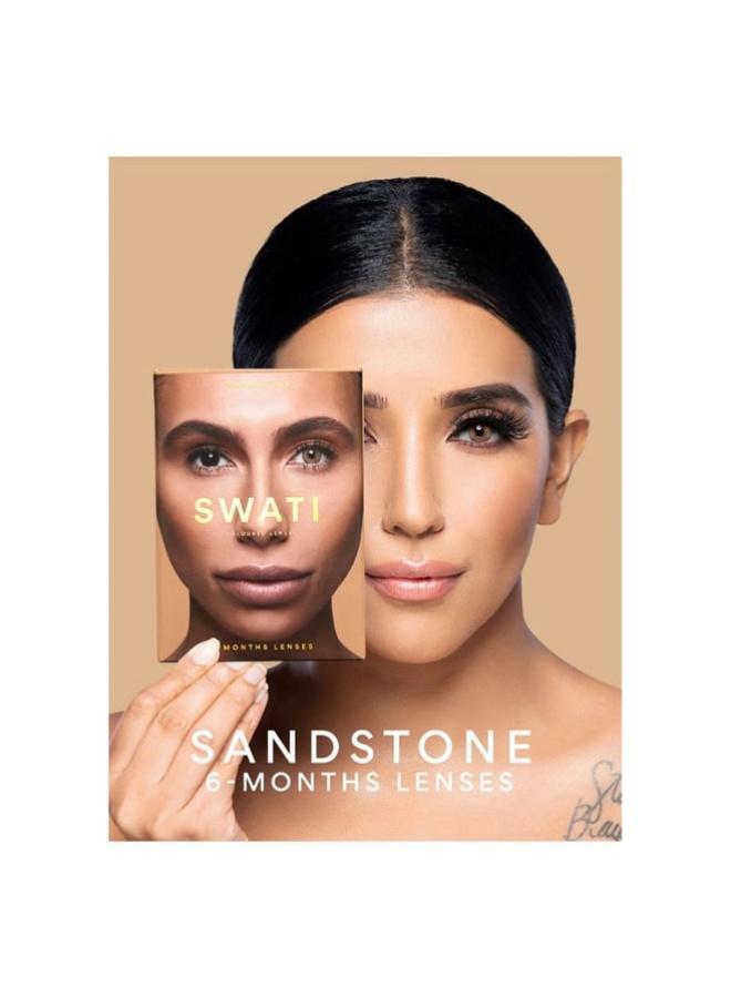 swati Cosmetics Coloured Contact Lenses  Sandstone 6 Months  - Image 5