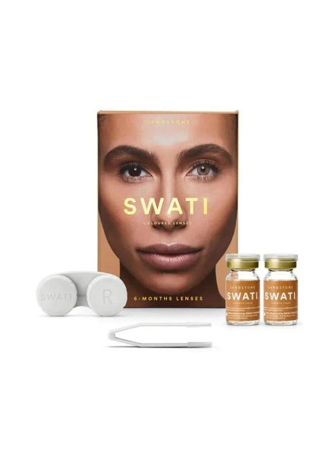 swati Cosmetics Coloured Contact Lenses  Sandstone 6 Months