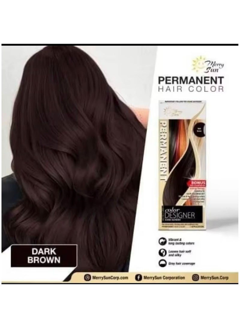 merry sun Hair Coloring Kit Dark Brown