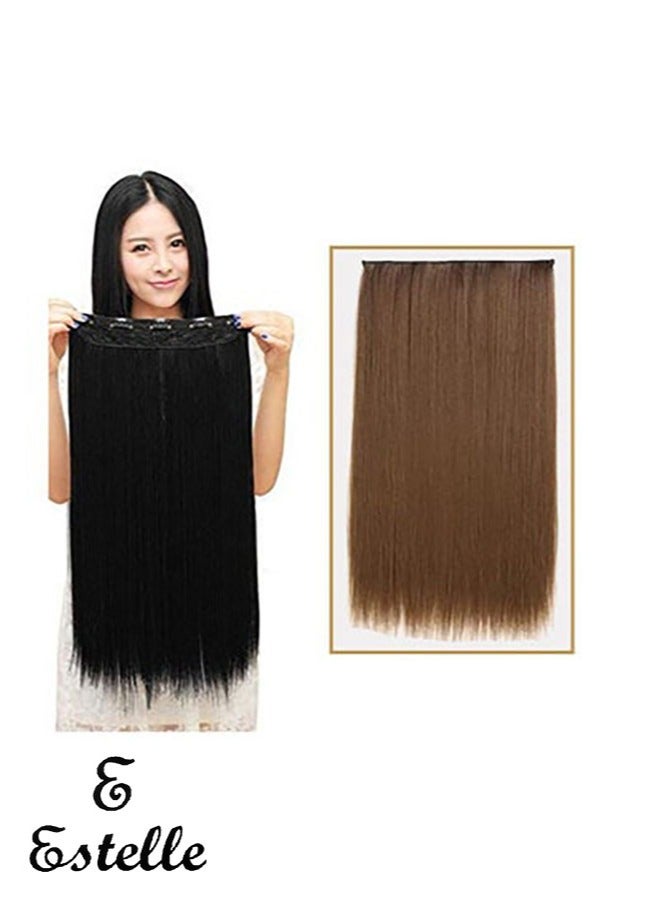إستيل وصلات شعر مموجة بطول قطعة واحدة كاملة الرأس مع 5 مشابك مناسبة للنساء والفتيات بشكل مستقيم رقم 8 - Image 1