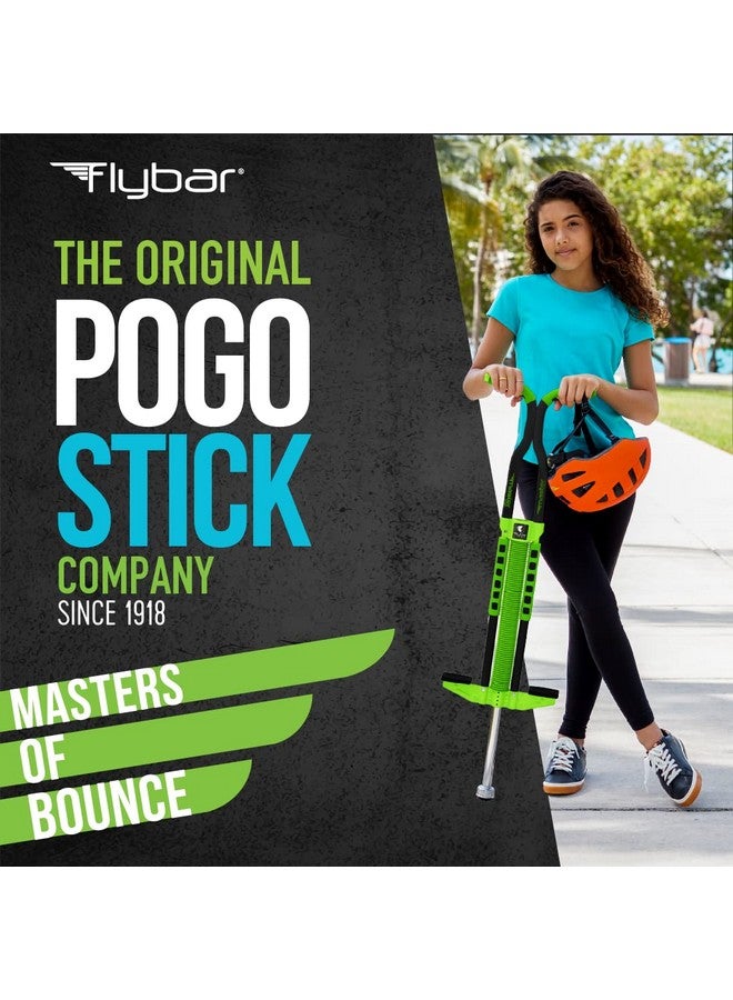 Flybar Master Pogo Stick for Kids, Ages 9+, 80 to 160 Pounds, Easy Grip Handles, Anti-Slip Pegs, Outdoor Toys for Boys, Jumper Toys for Girls, Outside Toys for Kids, Tweens and Teens (Green) - Image 4