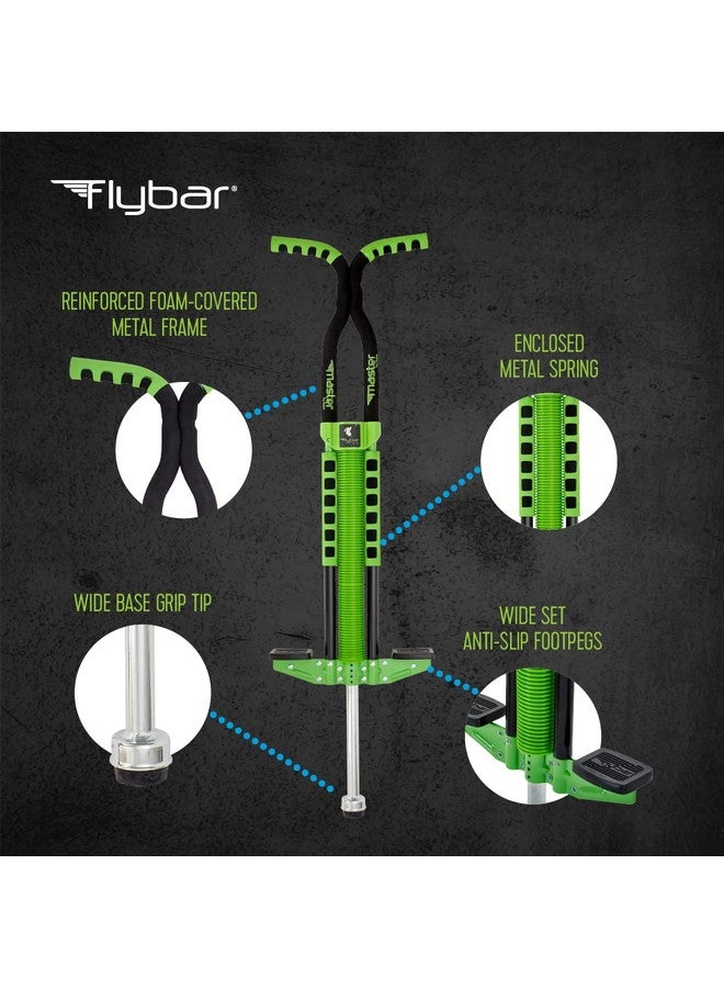 Flybar Master Pogo Stick for Kids, Ages 9+, 80 to 160 Pounds, Easy Grip Handles, Anti-Slip Pegs, Outdoor Toys for Boys, Jumper Toys for Girls, Outside Toys for Kids, Tweens and Teens (Green) - Image 5