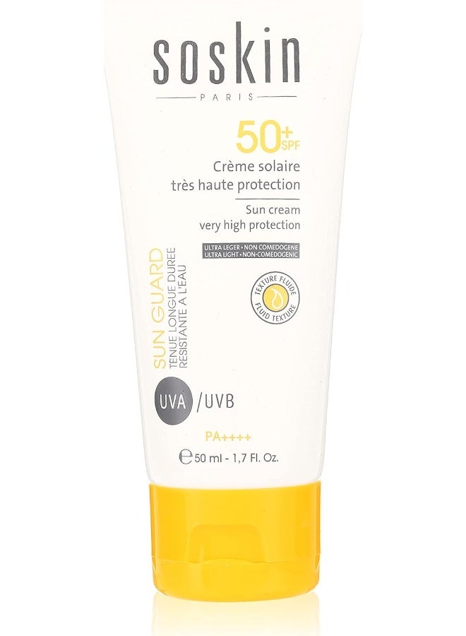 Soskin كريم الشمس حماية عالية جداً SPF50+ سائل، 50 مل - Image 1