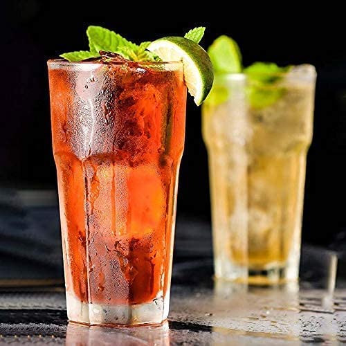 NVRA 400 ML Water Glasses Set of 12 Highball Tumbler and Heavy Base Clear Iced Tea Glasses for Drinking Cocktail Juice Milkshake Lassi Coke Soda Dishwasher Safe - Image 2