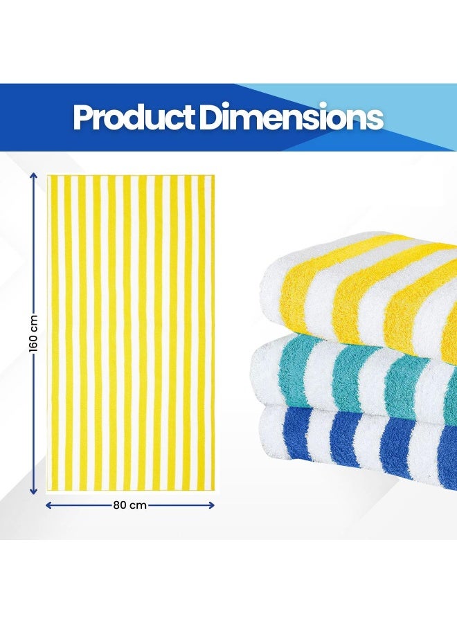 المنزل الذكي هوم سمارت منشفة شاطئ ناعمة سريعة التجفيف مجموعة من 2 مناشف مثالية للشاطئ والمسبح والمغامرات الصيفية - Image 2
