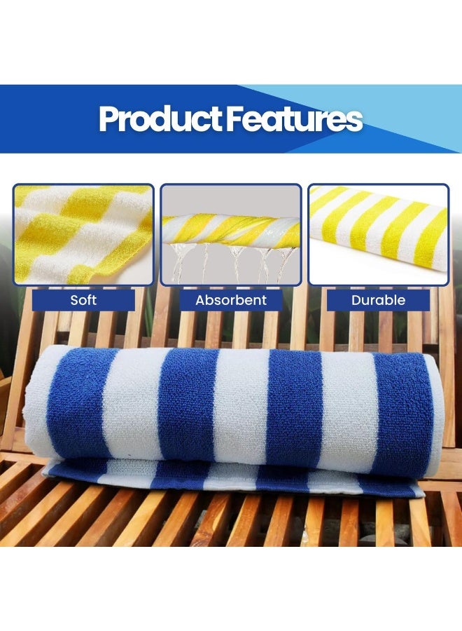 المنزل الذكي هوم سمارت منشفة شاطئ ناعمة سريعة التجفيف مجموعة من 2 مناشف مثالية للشاطئ والمسبح والمغامرات الصيفية - Image 3