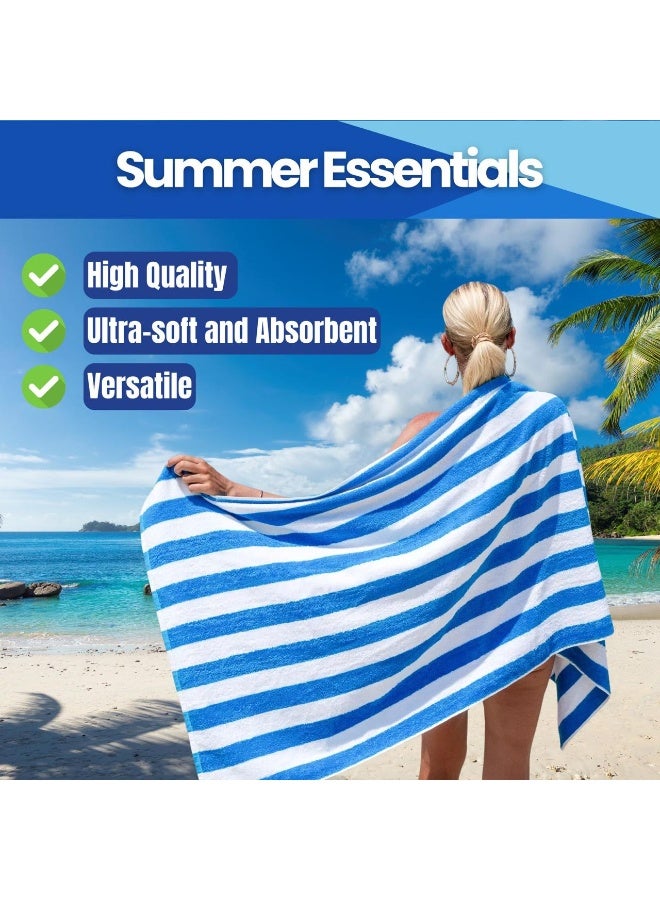 المنزل الذكي هوم سمارت منشفة شاطئ ناعمة سريعة التجفيف مجموعة من 2 مناشف مثالية للشاطئ والمسبح والمغامرات الصيفية - Image 4