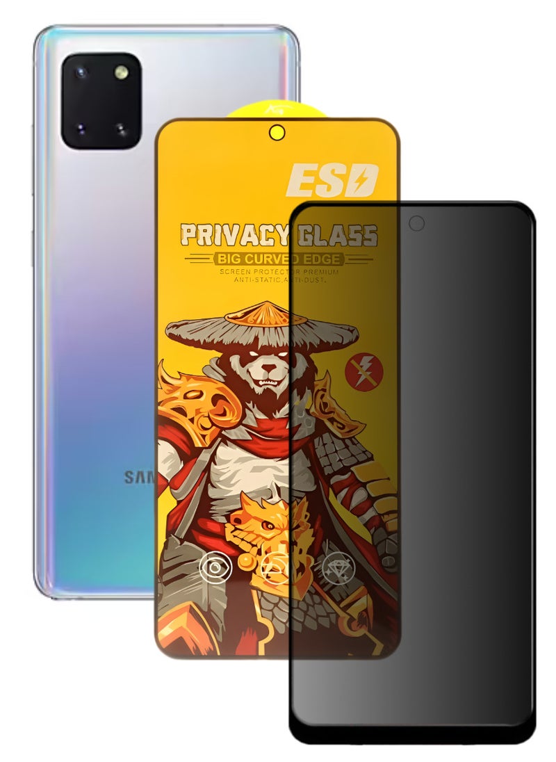 ESD Tempered Dustproof Privacy Glass Screen Protector Compatible For Samsung Galaxy Note 10 Lite - Image 1