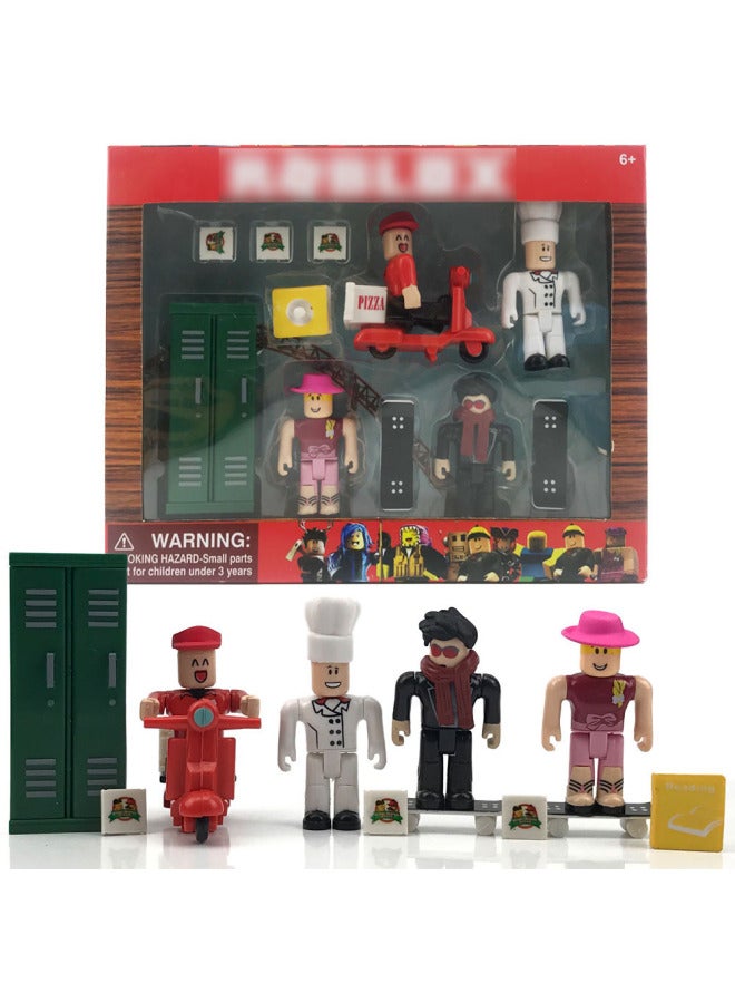 6-9 سنتيمتر العالم الافتراضي Roblox دمية تمثال نموذج مجموعة 21 لعبة محاصر/نماذج تمثال-اللون: دمية المدرسة الثانوية - Image 1