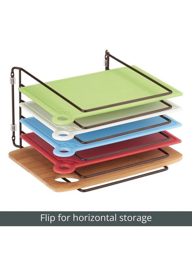 إم ديزاين حامل أغطية الأواني والمقالي من إم ديزاين - حامل سلكي معدني للخزائن أو المخازن أو أسطح المطبخ - حامل أواني قائم بذاته مع 5 فتحات للمقالي والأواني والأغطية والأواني الفخارية - أسود - Image 5