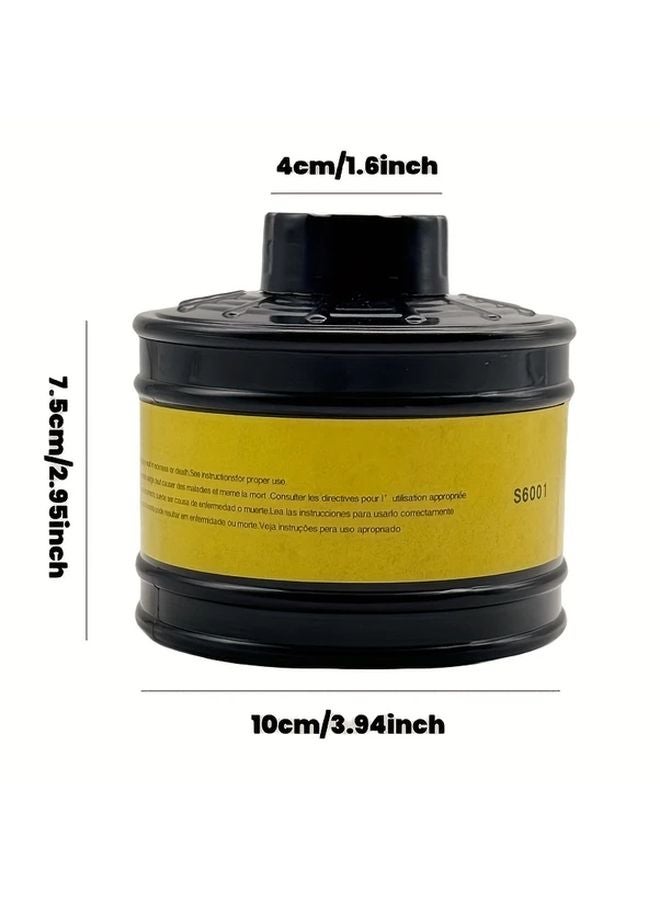 2 In 1 Full Face Large Field Of View Anti Virus Mask Reusable With Filter Anti Fog For Chemical Dust Formaldehyde Pesticide Protection - Image 5