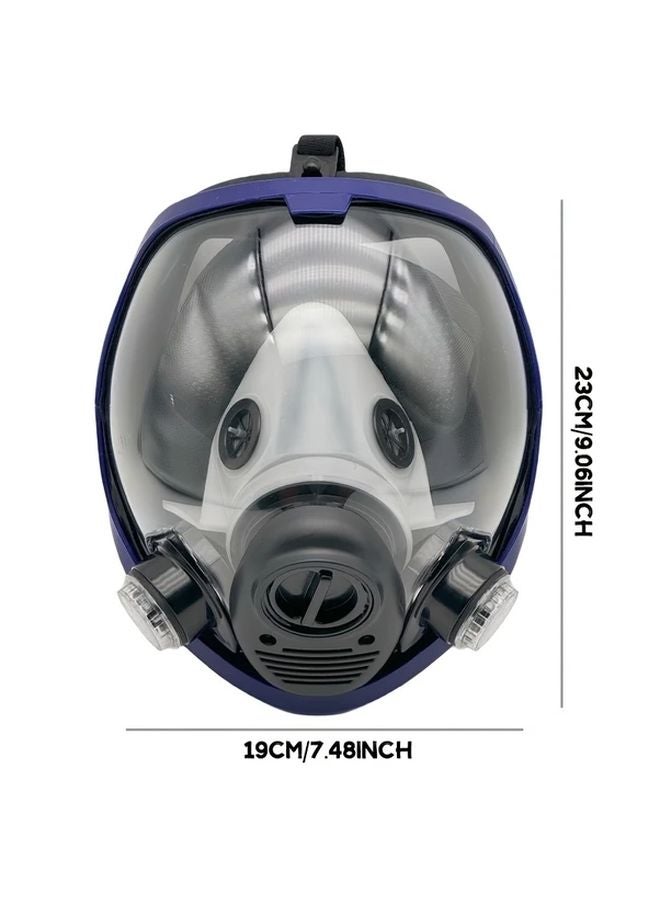 2 In 1 Full Face Large Field Of View Anti Virus Mask Reusable With Filter Anti Fog For Chemical Dust Formaldehyde Pesticide Protection - Image 4