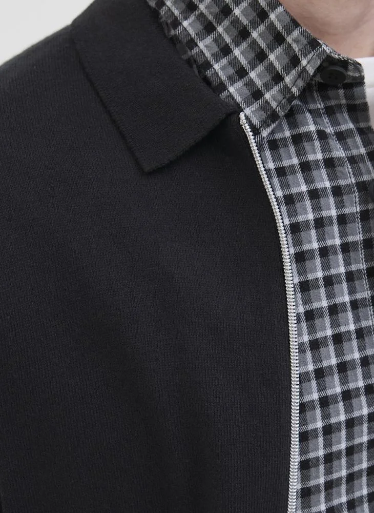 JJ Rebel Bcallum Knit Polo Full Zip Cardigans