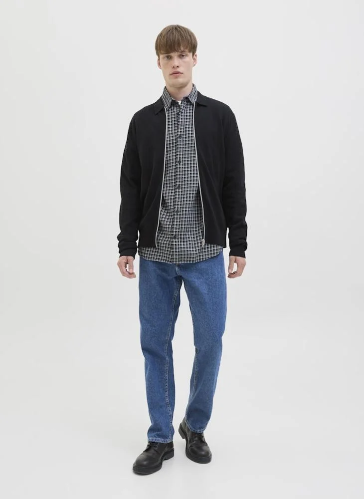 JJ Rebel Bcallum Knit Polo Full Zip Cardigans
