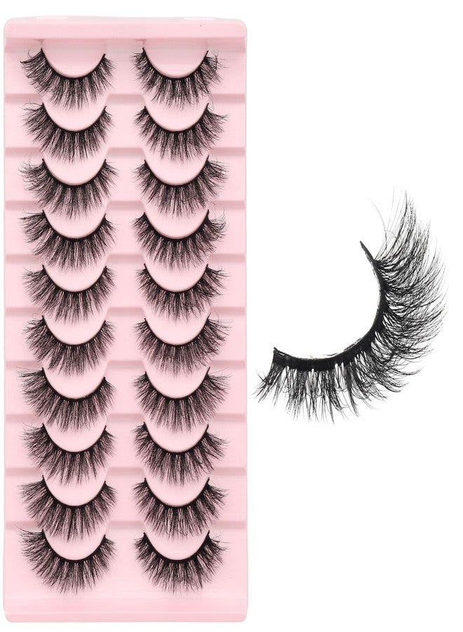 COSDAD Cat Eye False Eyelashes - Natural Look, Wispy & Lightweight Glue-On Lashes, Reusable Fake Eyelashes for Everyday & Party Makeup (10 Pairs) - Image 1