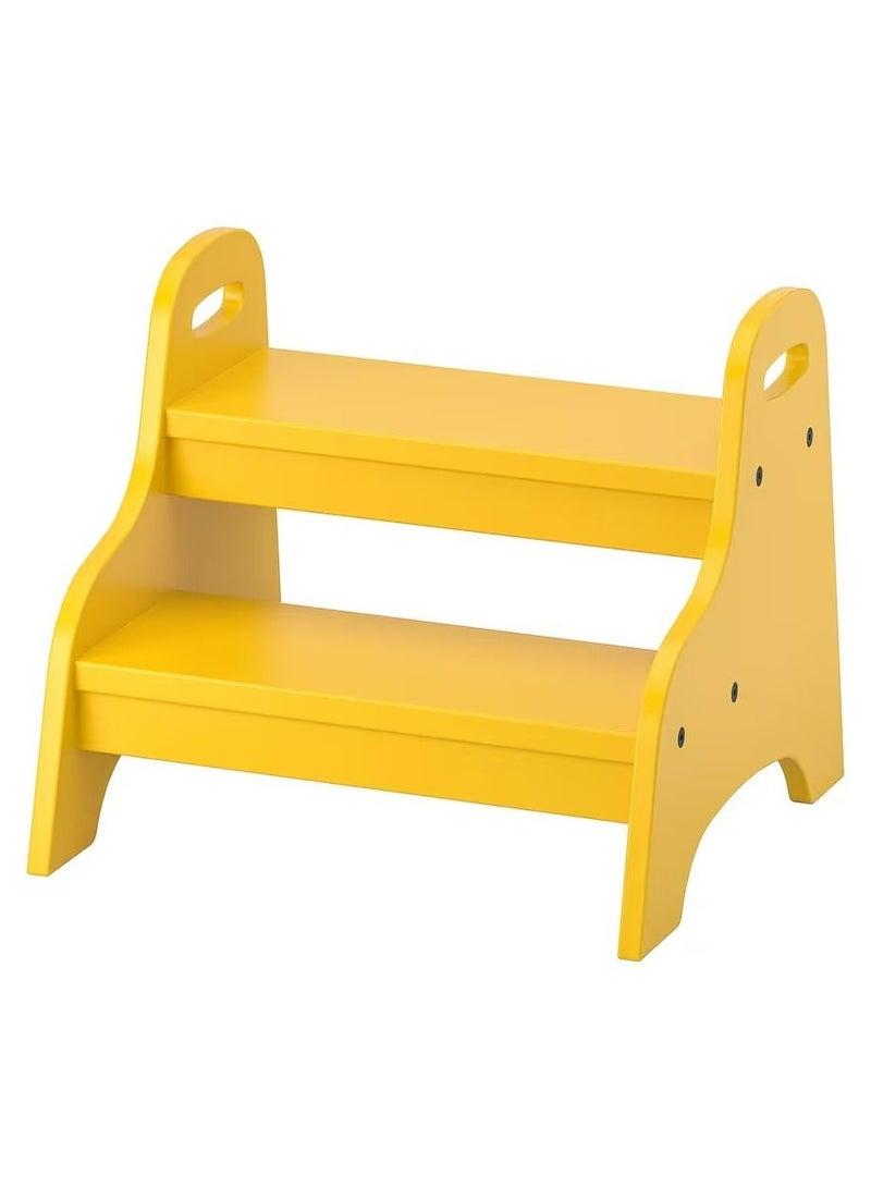 TROGEN Children's step stool, yellow, 40x38x33 cm - Image 1