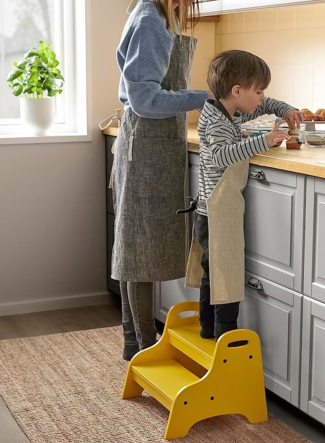 TROGEN Children's step stool, yellow, 40x38x33 cm - Image 2