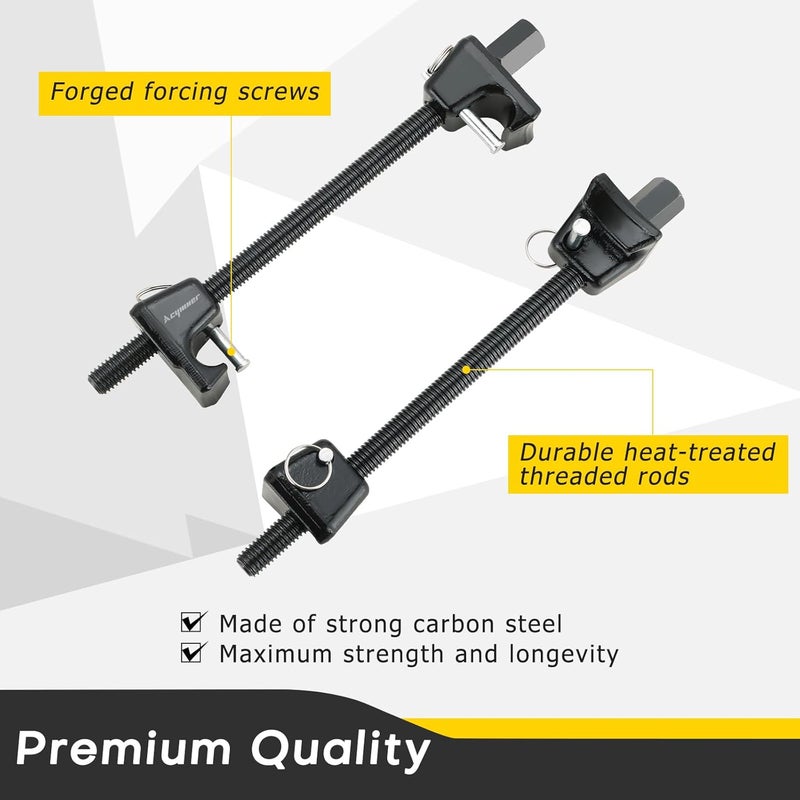 Acymner Macpherson Strut Spring Compressor Tool Kit | Universal Coil Spring Compressor Tool, 1/2" Square Drive Heavy Duty Strut Compressor for Car Truck Motorcycle,with Detent Pins,Set of 2,300mm - Image 3