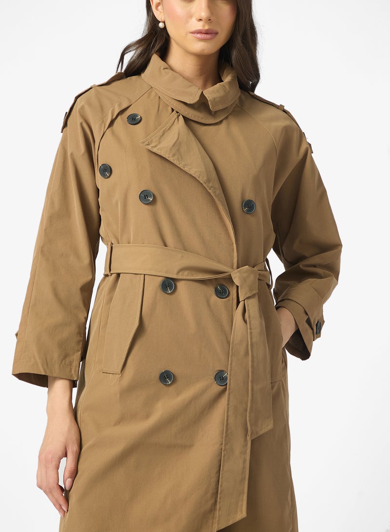 ايلا معطف ترنش متوسط الطول - Image 3