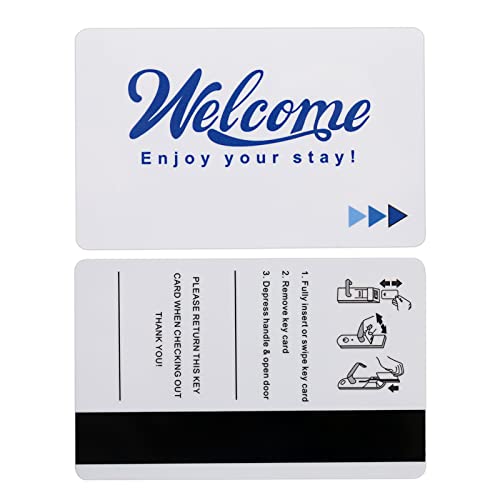 Gialer 250 Pack Hotel & Motel Key Cards Welcome Enjoy Your Stay Card Magnetic Strip Door Card(Blue) - Image 2