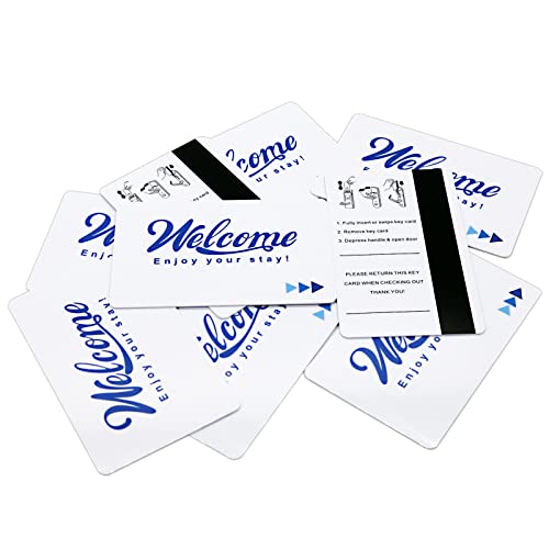 Gialer 250 Pack Hotel & Motel Key Cards Welcome Enjoy Your Stay Card Magnetic Strip Door Card(Blue) - Image 4