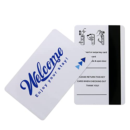 Gialer 250 Pack Hotel & Motel Key Cards Welcome Enjoy Your Stay Card Magnetic Strip Door Card(Blue) - Image 3