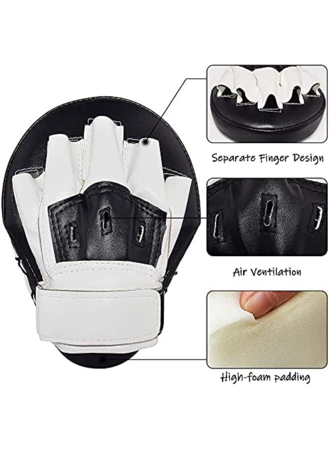 Bukela Boxing Curved Focus Punching Mitts, Boxing Pads Shock Absorbent Training Hand Pads, Extra Large & Thicken Leatherette Boxing Equipment for Karate, Muay Thai Kick, Sparring, Martial Arts, MMA 1 PC - Image 3