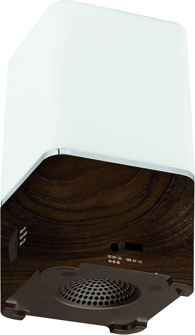 Citizen Sensory Time Essential Oil diffusor Wellness Clock Alarm Bluetooth Connection Room Light and USB Charging White  Wood Grain - Image 2