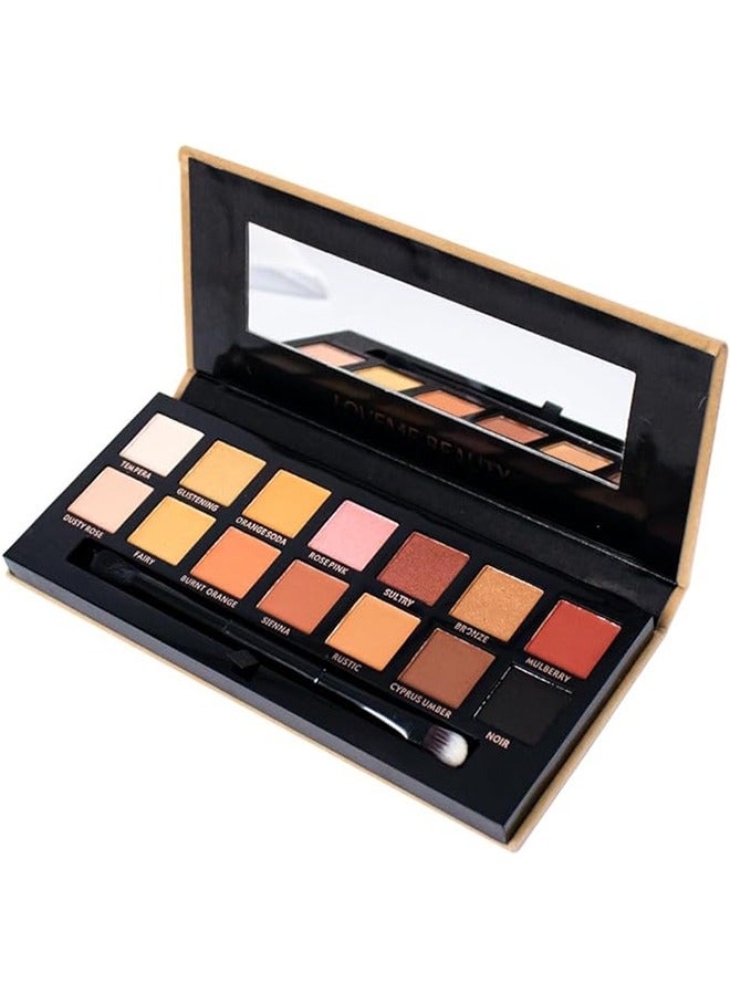 Generic Soft Glam 14Colors Makeup Nude Colors Eyeshadow Palette Natural Nude Matte Shimmer Glitter Pigment Eye Shadow Pallete Set Waterproof Smokey Professional Beauty Makeup Kit - Image 1