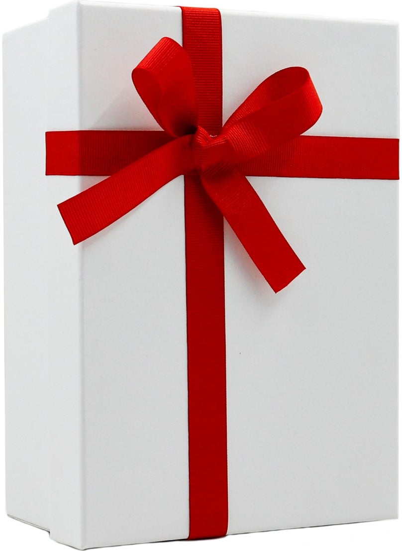 Red Ribbon Studded White Color Empty Gift Box 1 Piece 13X19 Height 7 cm - pzsku/ZE8F4B5174A4797277F9BZ/45/_/1730729715/02bd6400-612b-4e5a-b92f-0e0d65702eae