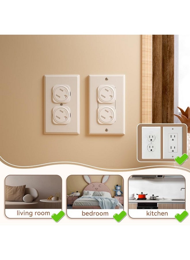 EUDEMON 20 Pack Baby Safety Plug Socket Covers, Childproof US Outlet Plug Covers, Easy to Use (White) - Image 3