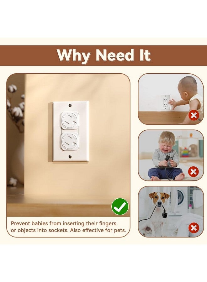 EUDEMON 20 Pack Baby Safety Plug Socket Covers, Childproof US Outlet Plug Covers, Easy to Use (White) - Image 4