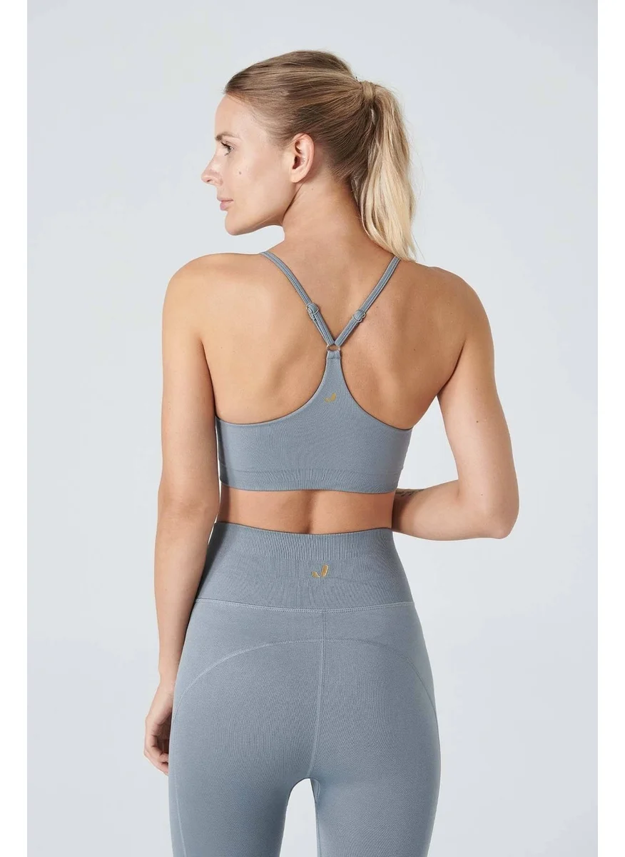 Jerf Pine Adjustable Thin Strap Bra Gray