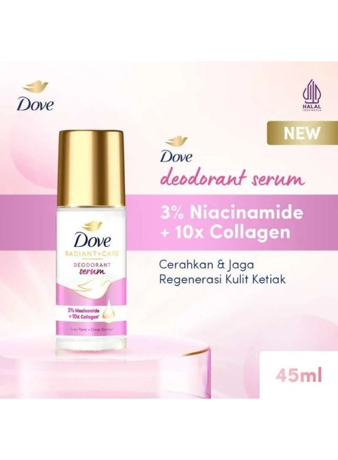 Dove Radiant + Care Deodorant Serum Roll-on Even Tone Deep Renew 45 ML - Image 2