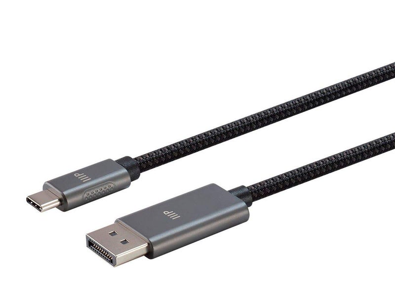 Monoprice Bidirectional USB Type-C to DisplayPort 1.4 Cable - 4K@60Hz, Easy Plug and Play, Nylon-Braided Jacket, 6 Feet, Black - Image 2