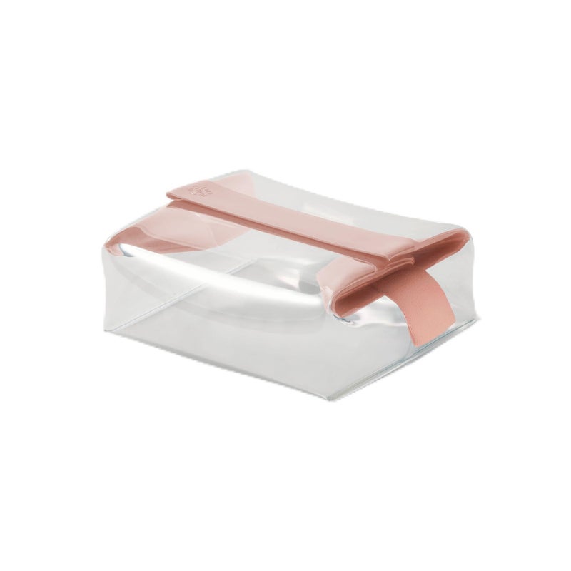 Cadence Parcel - Clear Kit with Magnetic Closure - Durable and Leak-Resistant Travel Toiletry Kit - TSA-Compliant & Modular Design - Hygiene Bag for Travel Essentials - 1 Qt - Rose - Image 1