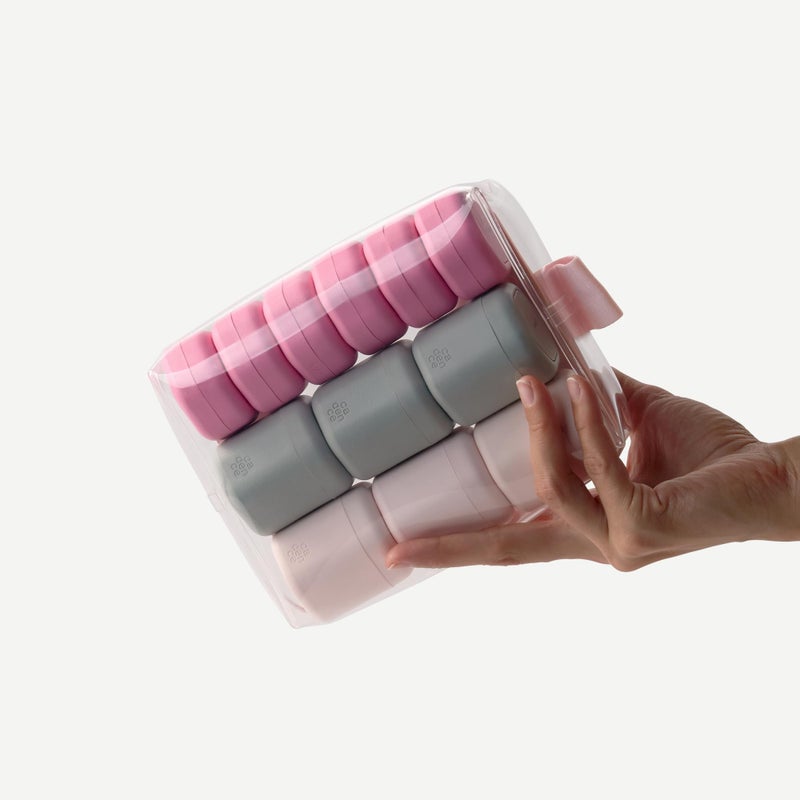 Cadence Parcel - Clear Kit with Magnetic Closure - Durable and Leak-Resistant Travel Toiletry Kit - TSA-Compliant & Modular Design - Hygiene Bag for Travel Essentials - 1 Qt - Rose - Image 3