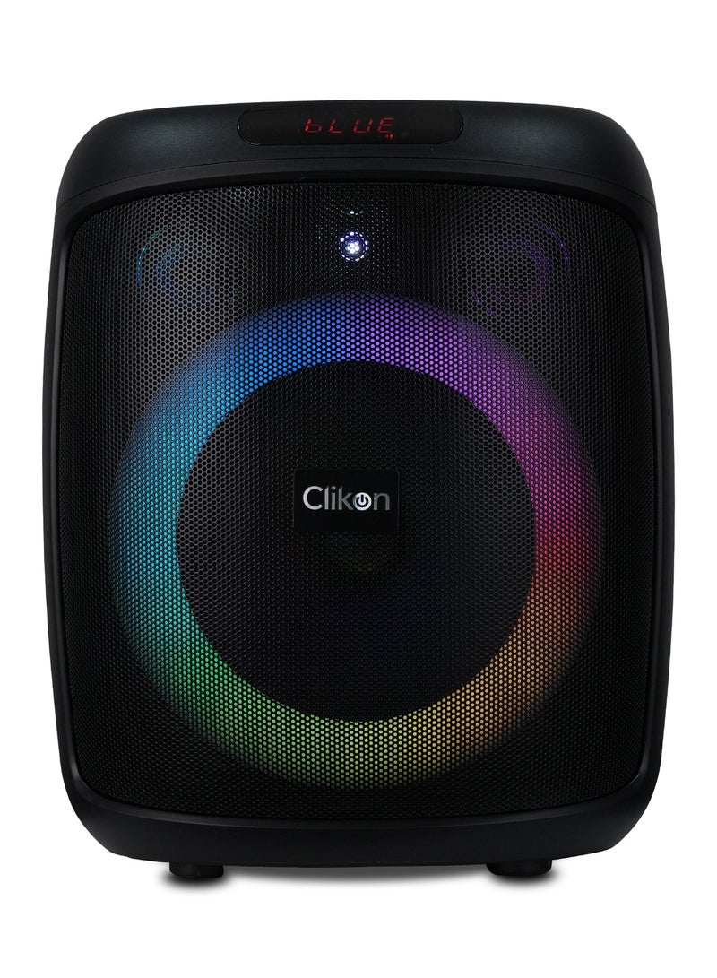 Clikon Aura Stream Pro Wireless Party Speaker – Powerful Sound, Dynamic Light Show, Wireless Mic, Digital Display, Bluetooth Connectivity & Long Battery Life 2 years warranty - Image 2